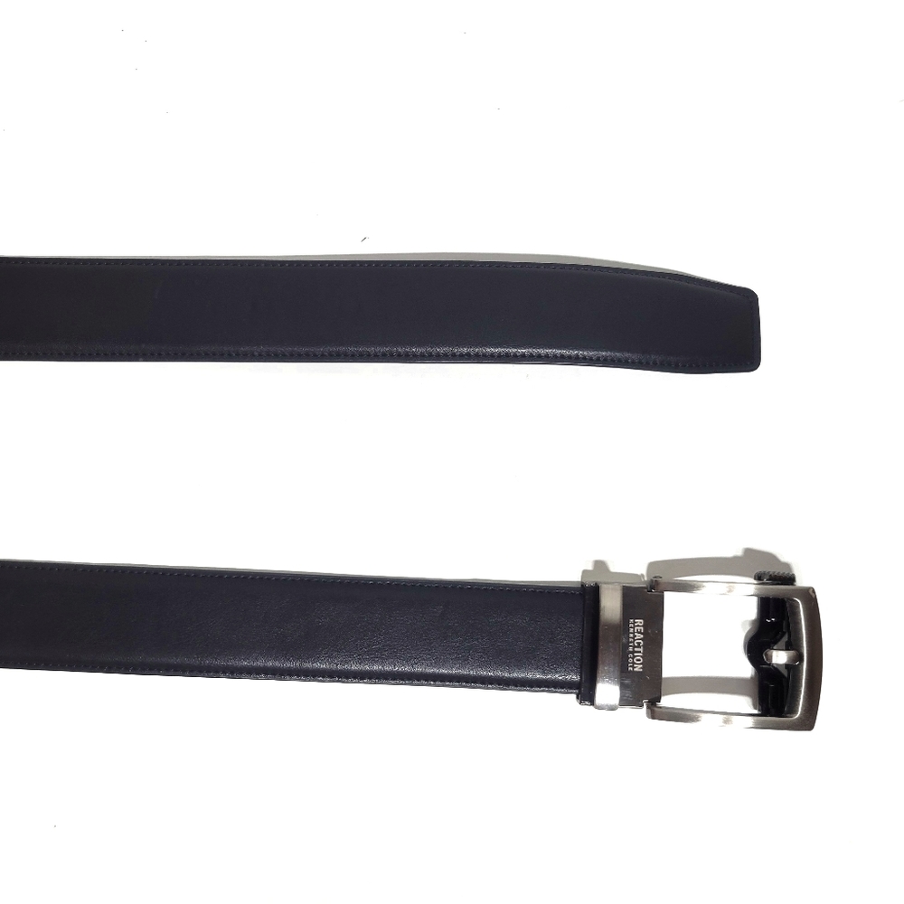 Black belt men's S 30 32 silver buckle adjustable business